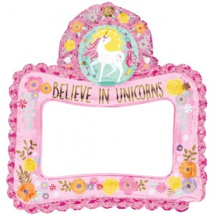 Magical Unicorn Inflatable Birthday Photo Frame Balloon